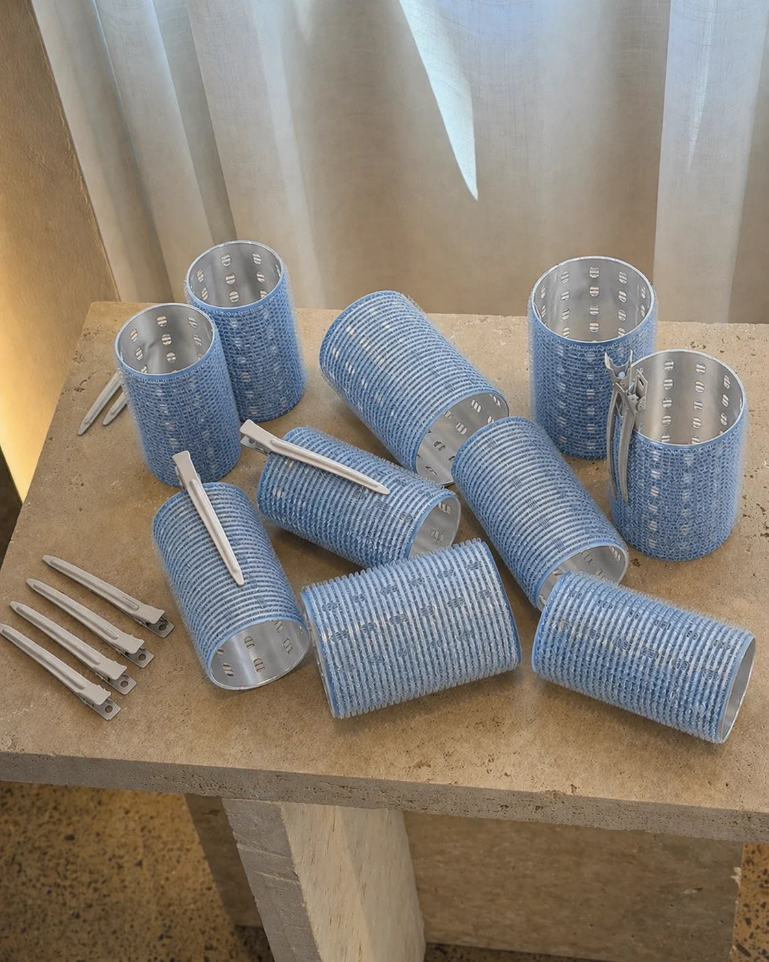 Hello Bleach - L/XL Thermal Hair Rollers Sky