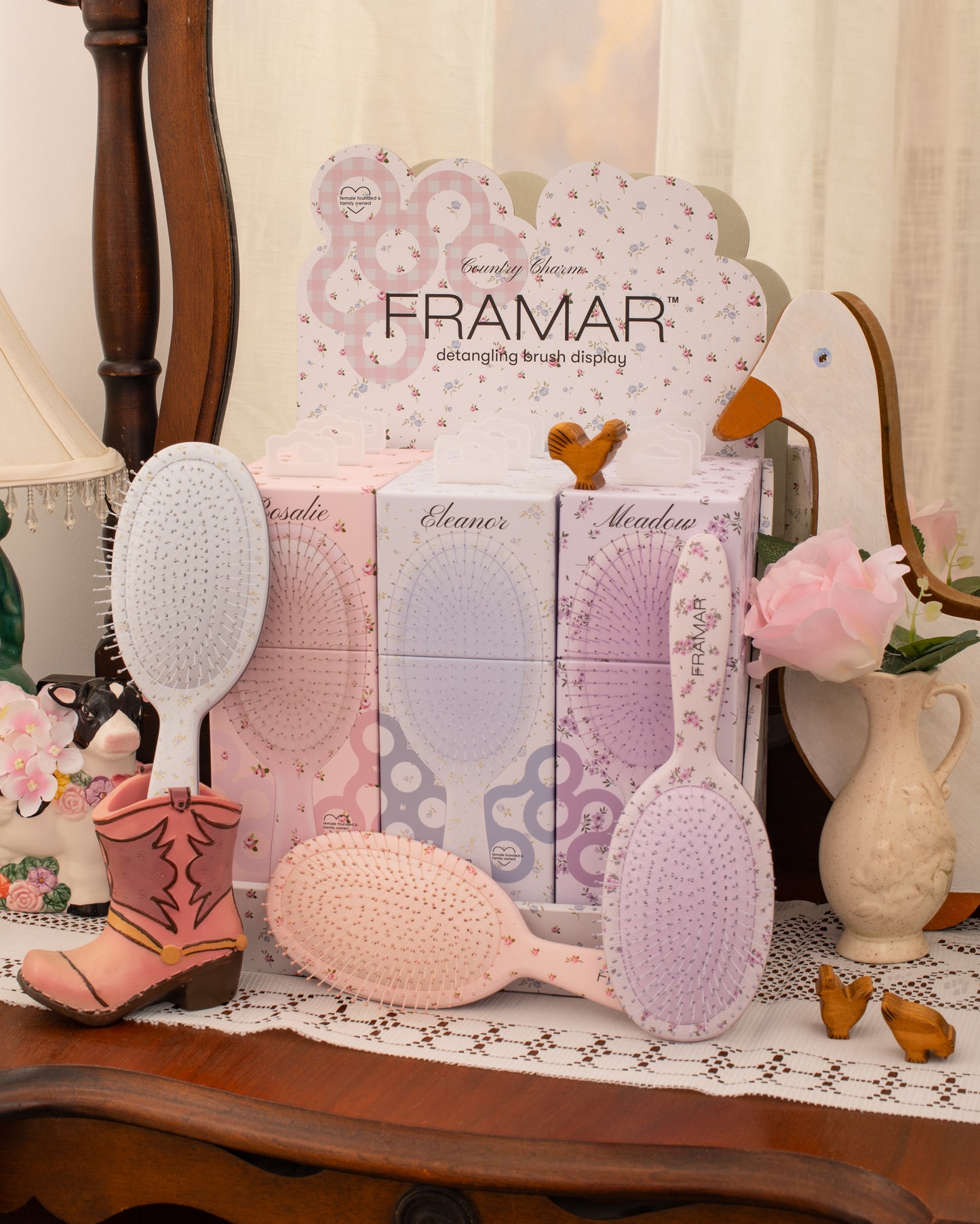Framar - Detangle Brush "Country Charm" Eleanor