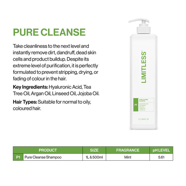 Limitless - P1 Pure Cleanse Shampoo 500ml