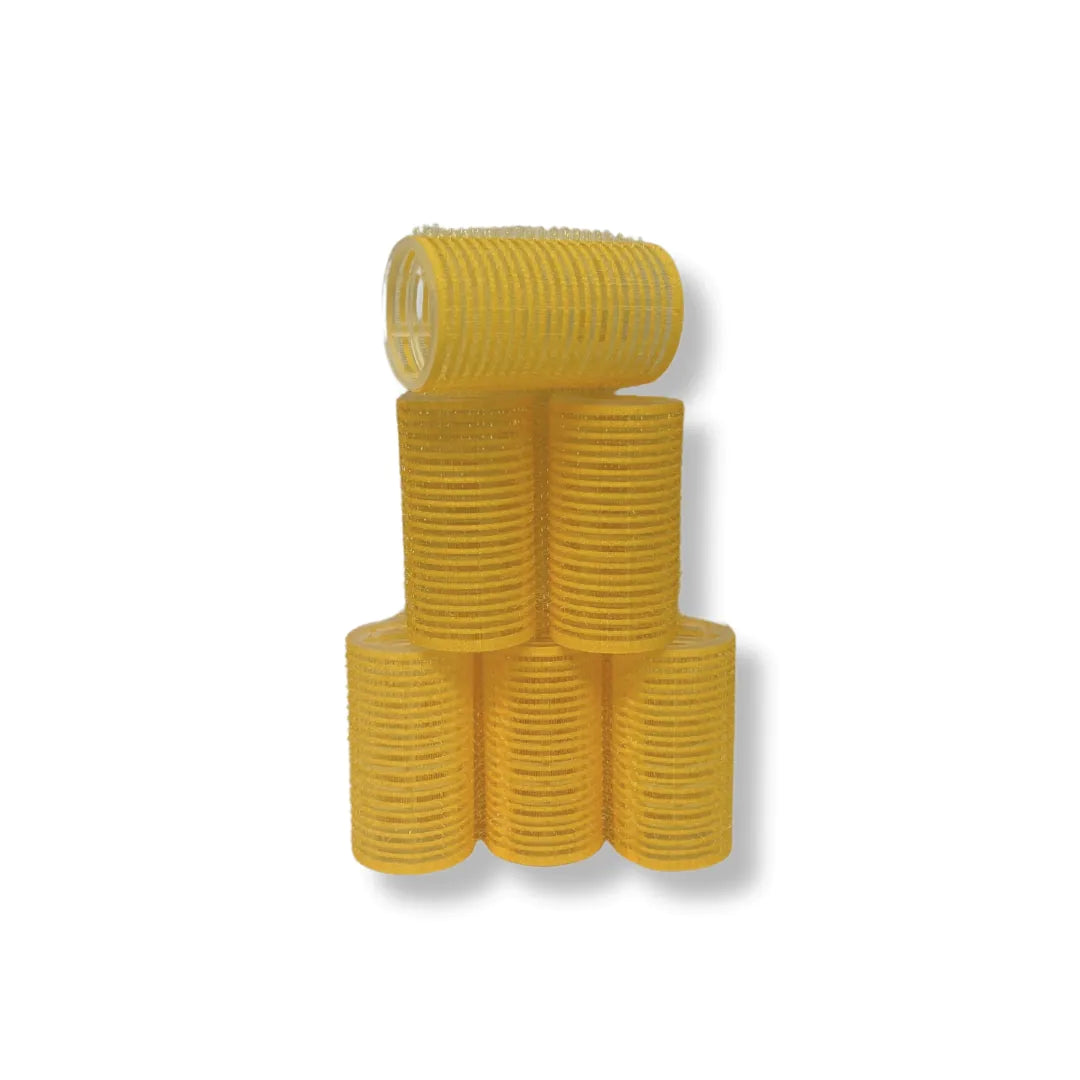 Yellow Velcro Rollers - 32mm 6pk