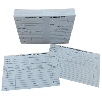 Salon Record Cards 100pk