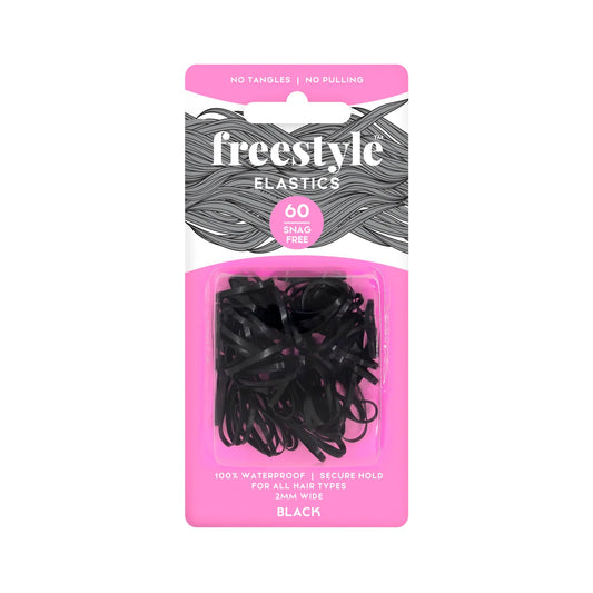 Freestyle - Snag Free Hair Elastics 2mm Black 60pk