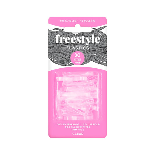 Freestyle - Snag Free Hair Elastics 4mm Clear 30pk