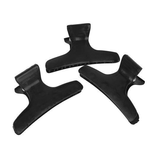 Large Butterfly Clips 12pk - Black
