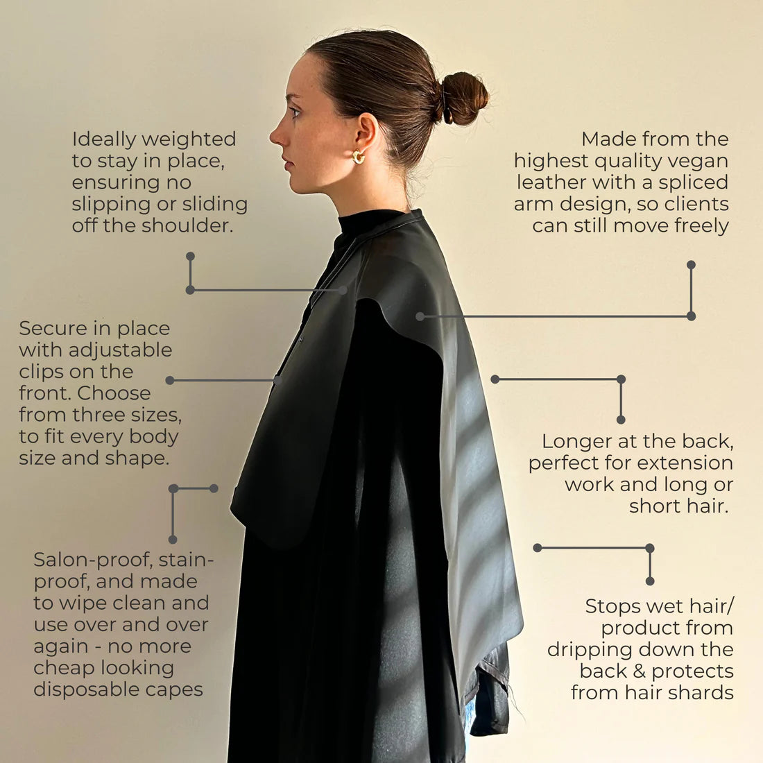 Hello Bleach - Vegan Leather Cape "Black"