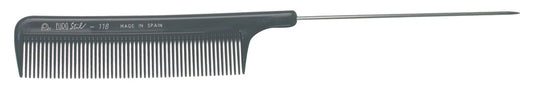 EuroStil - Metal Tail Comb #118 - Black