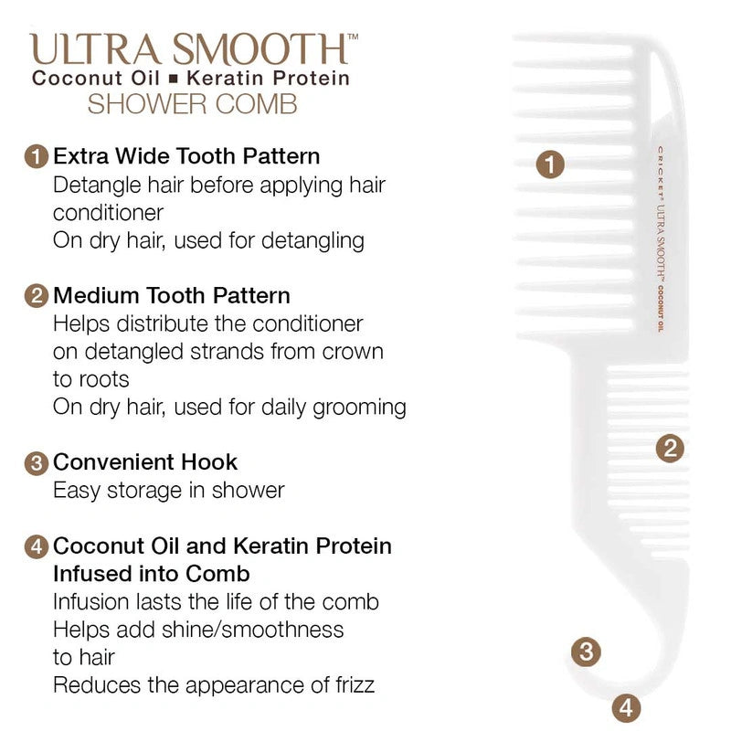 Cricket - Ultra Smooth Coconut Shower Comb