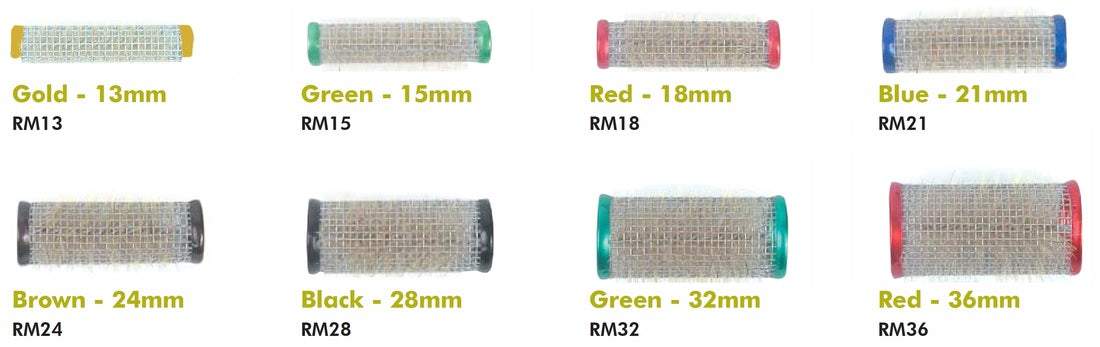 Metal Brush Rollers 15mm 12pk - Green