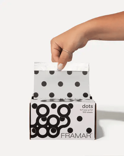Framar - 5x11" Pop Up Foil "Polka Dots Black & White" 500 Sheets