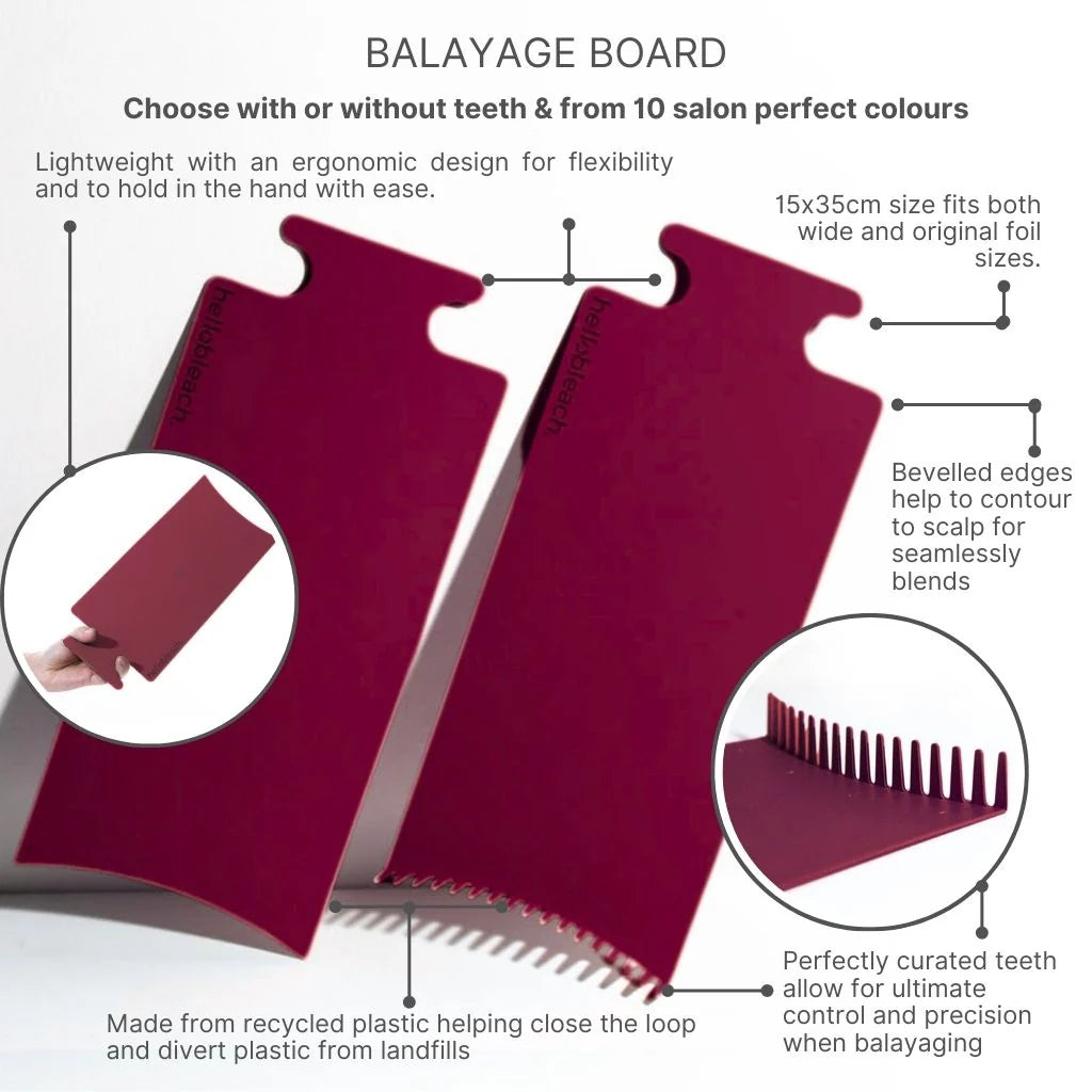 Hello Bleach - Balayage Board w Teeth "Burgundy"