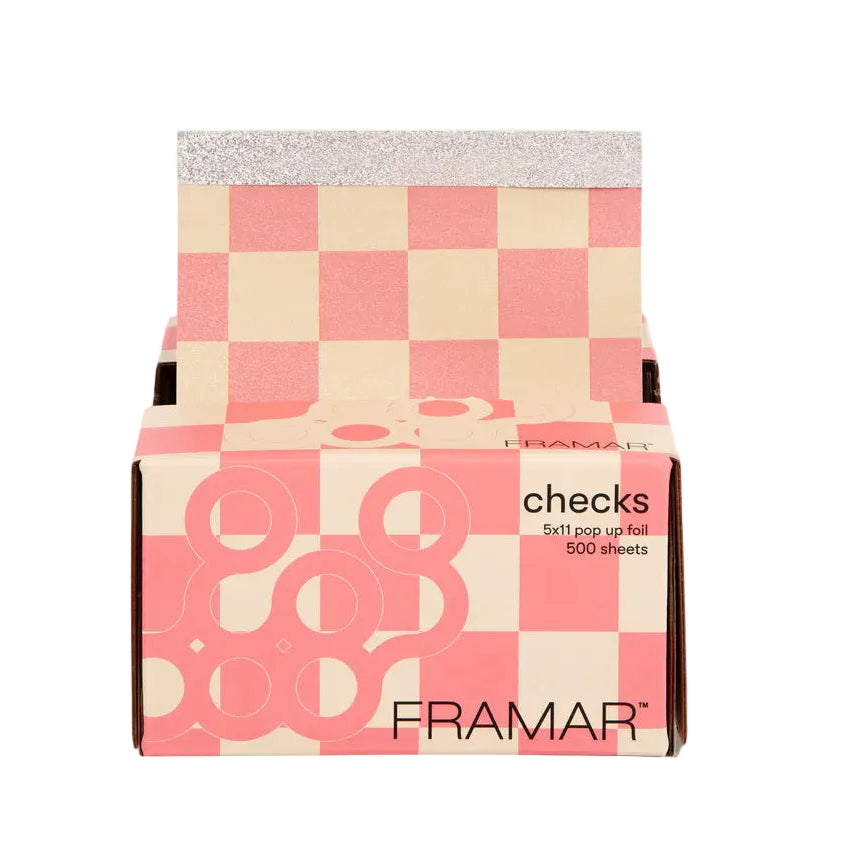 Framar - 5x11" Pop Up Foil "Beige & Pink Checks" 500 Sheets