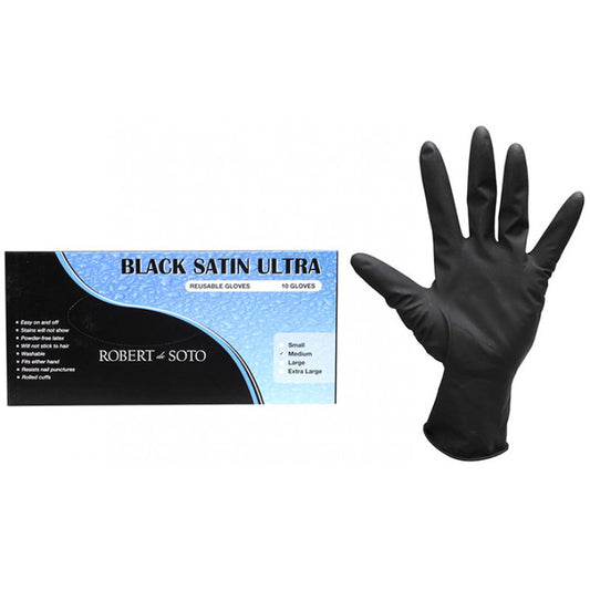 Robert De Soto Black Reusable Gloves 10pk - Small