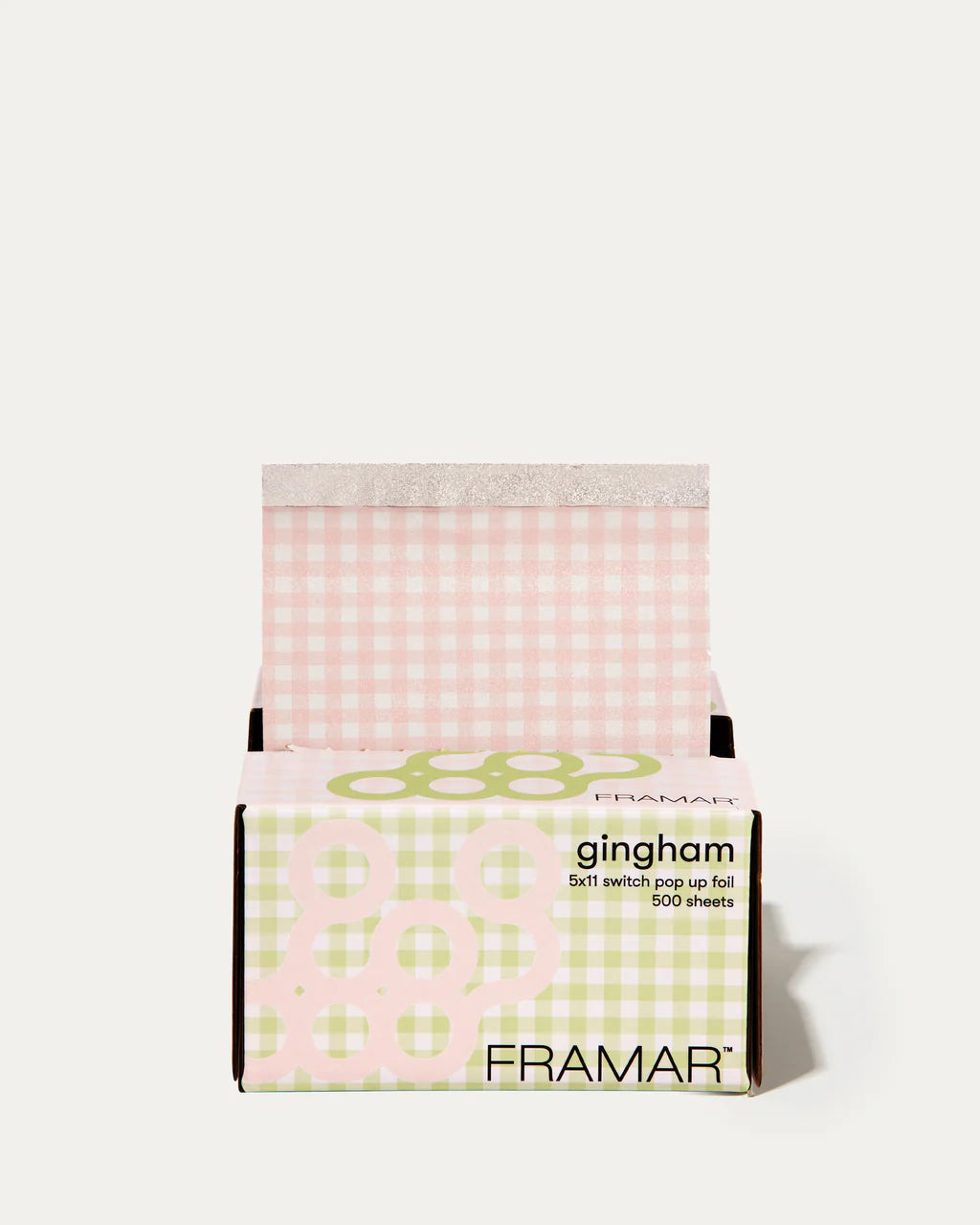 Framar - 5x11" Pop Up Foil "Pink & Green Gingham Switch" 500 Sheets