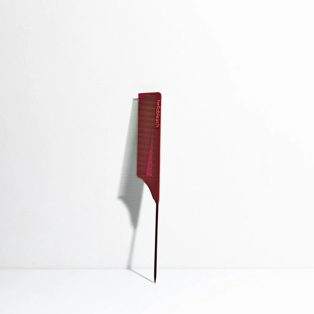 Hello Bleach - Tail Comb w Stainless Steel Tip "Burgundy"