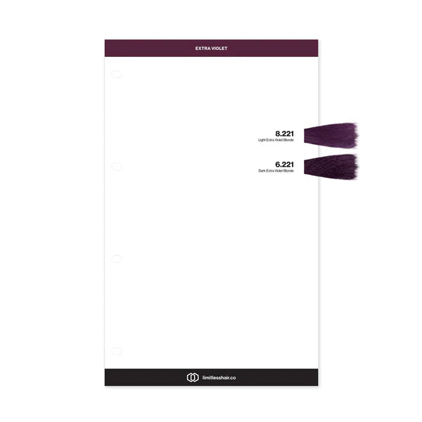 Limitless Illuminates Colour - Colour Chart Extra Violet Insert