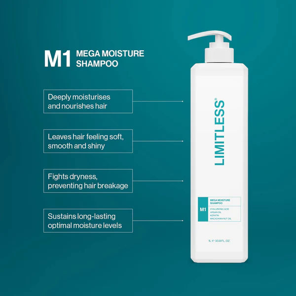 Limitless - M1 Mega Moisture Shampoo 1000ml