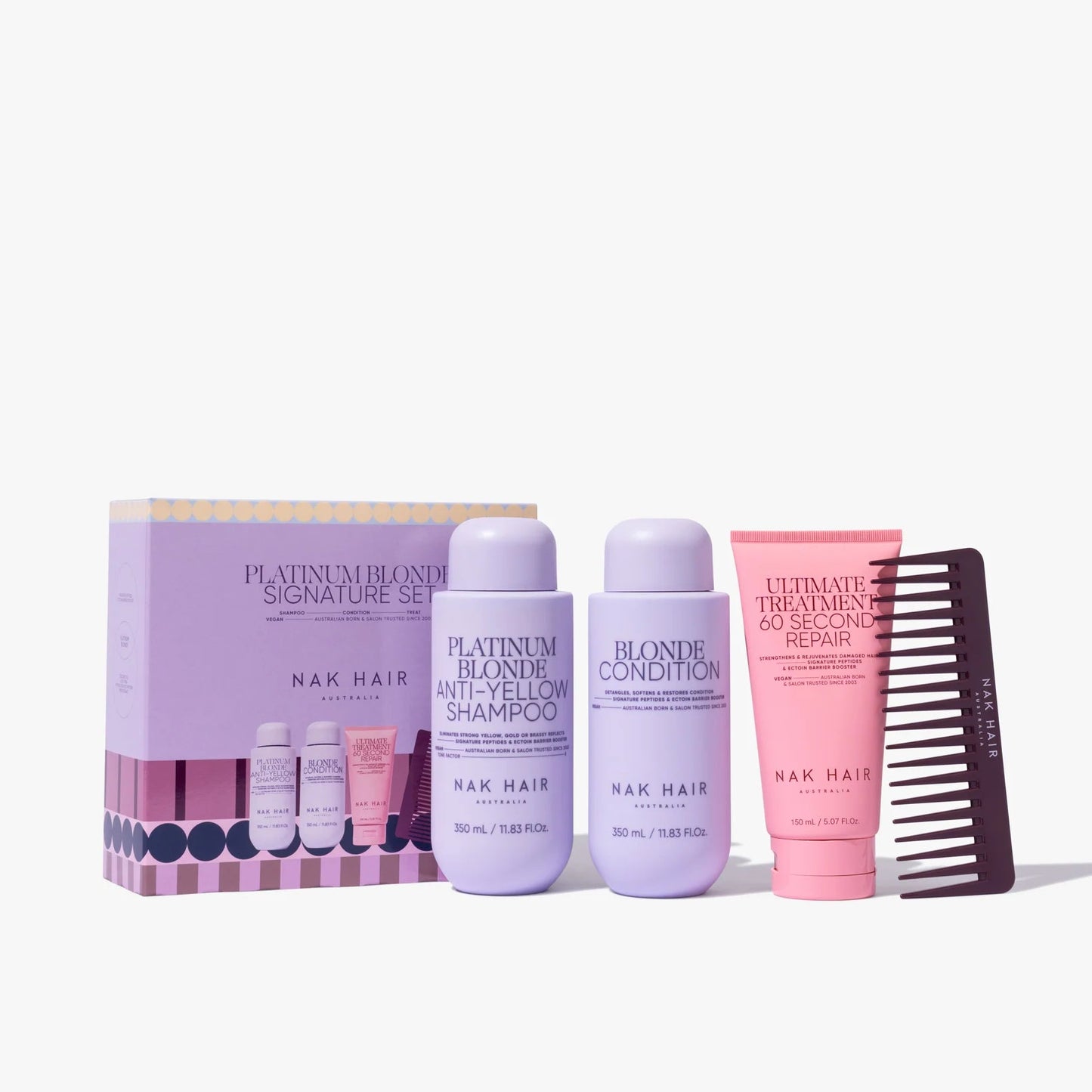 Nak Signature - Holiday 25 "Platinum Anti-Yellow Blonde" Trio with Gift