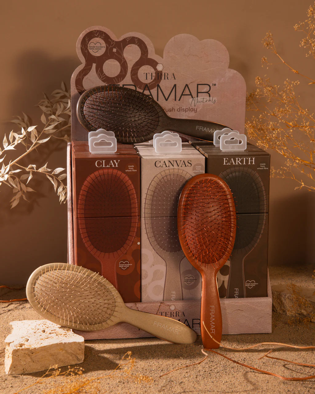 Framar - Detangle Brush "Clay"