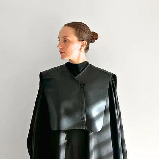 Hello Bleach - Vegan Leather Cape "Black"