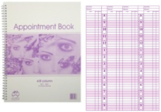 Appointment Book 4/8 Column