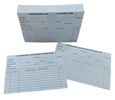 Salon Record Cards 100pk