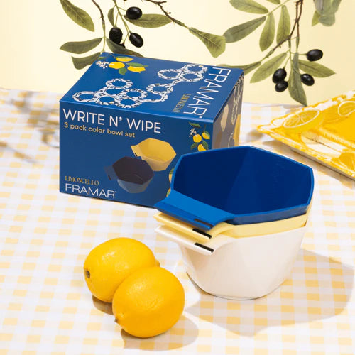 Framar - Write n' Wipe Color Bowls 3pc "Limoncello"