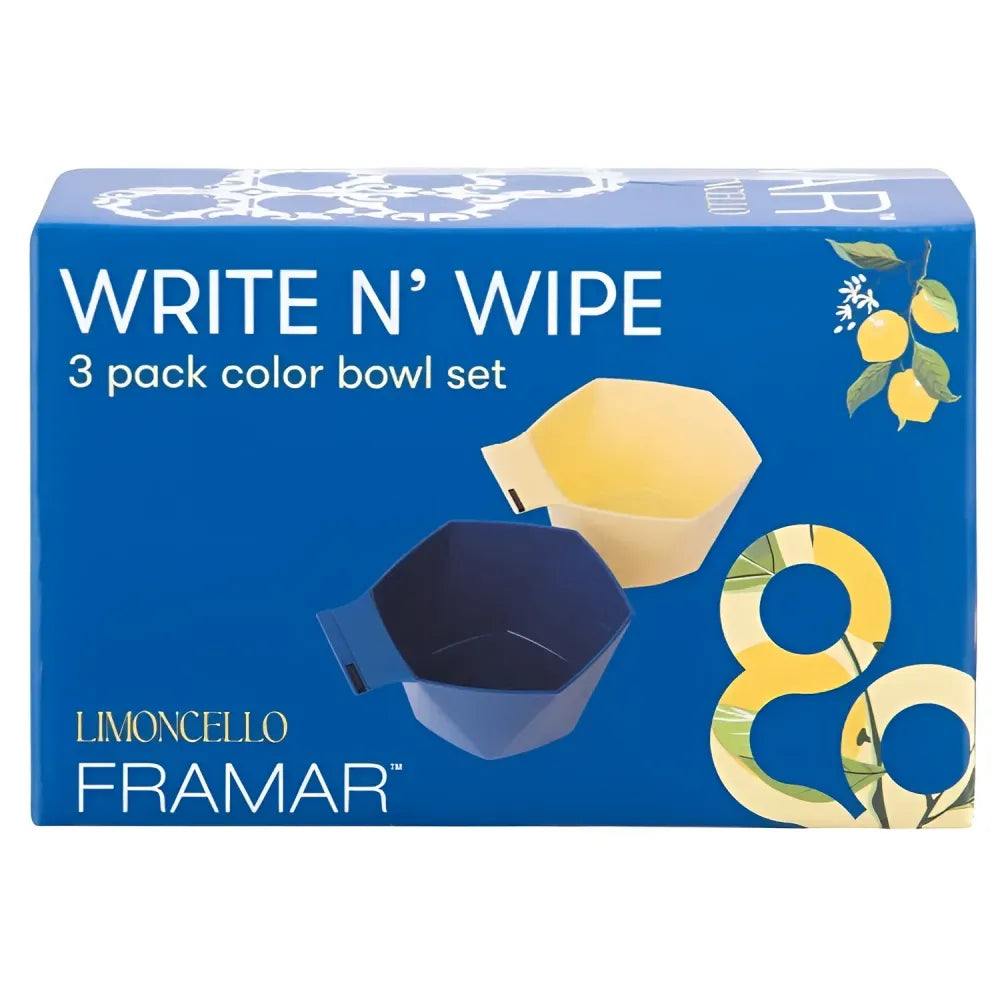 Framar - Write n' Wipe Color Bowls 3pc "Limoncello"