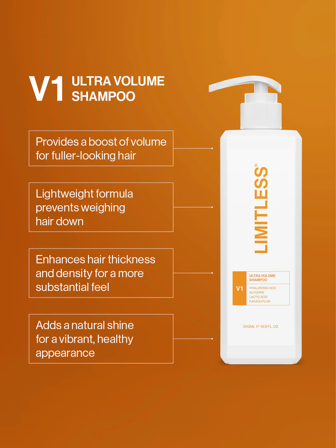 Limitless - V1 Ultra Volume Shampoo 500ml