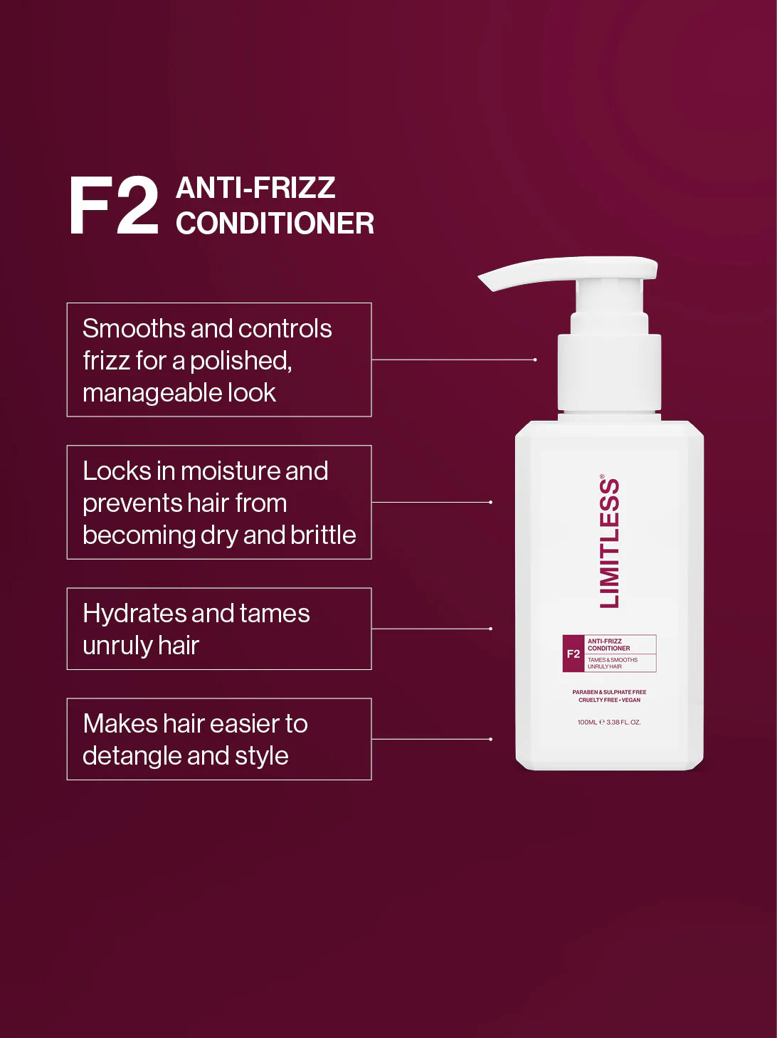 Limitless -F2 Anti-Frizz Conditioner 100ml