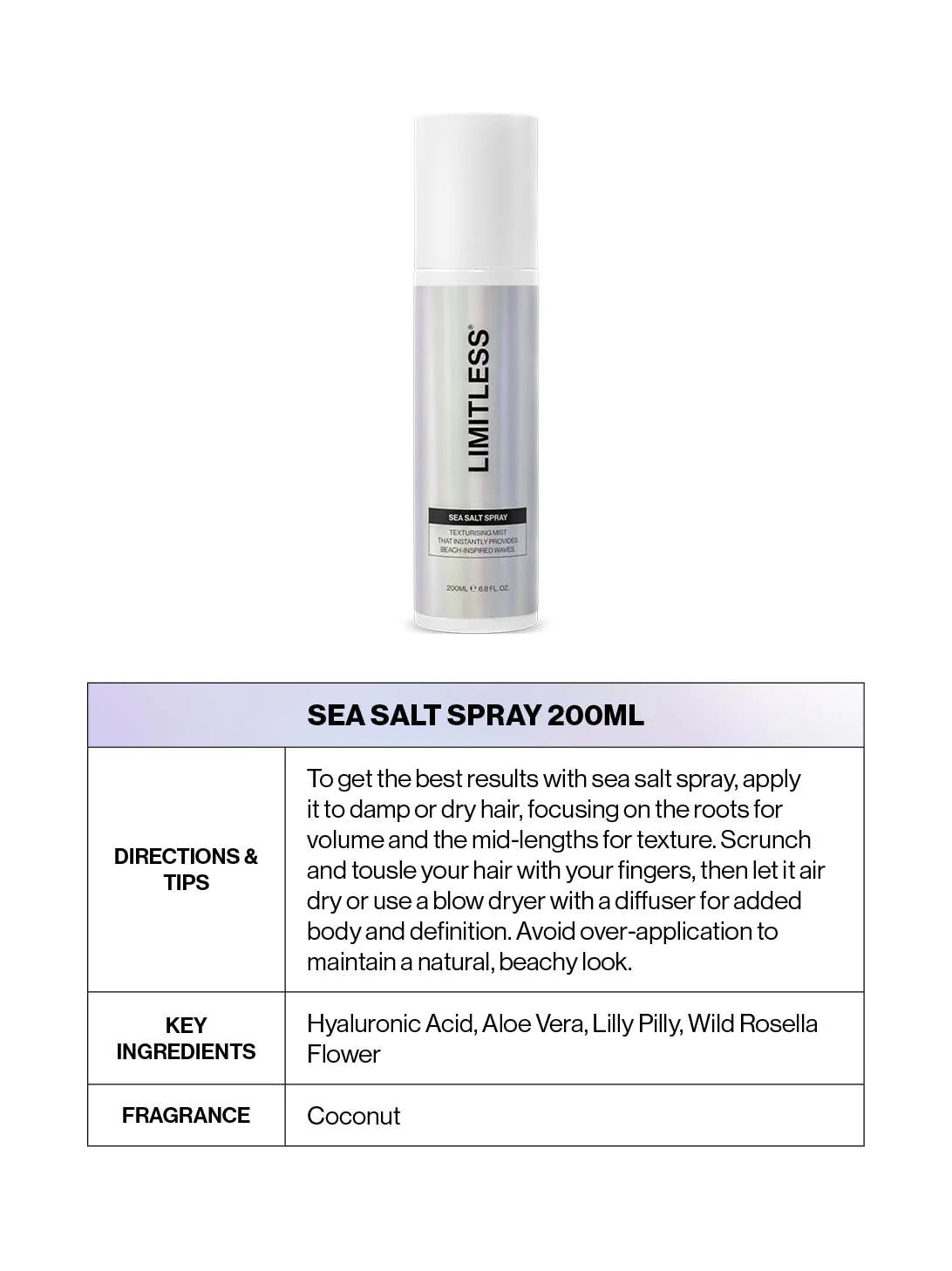 Limitless - Sea Salt Spray 200ml